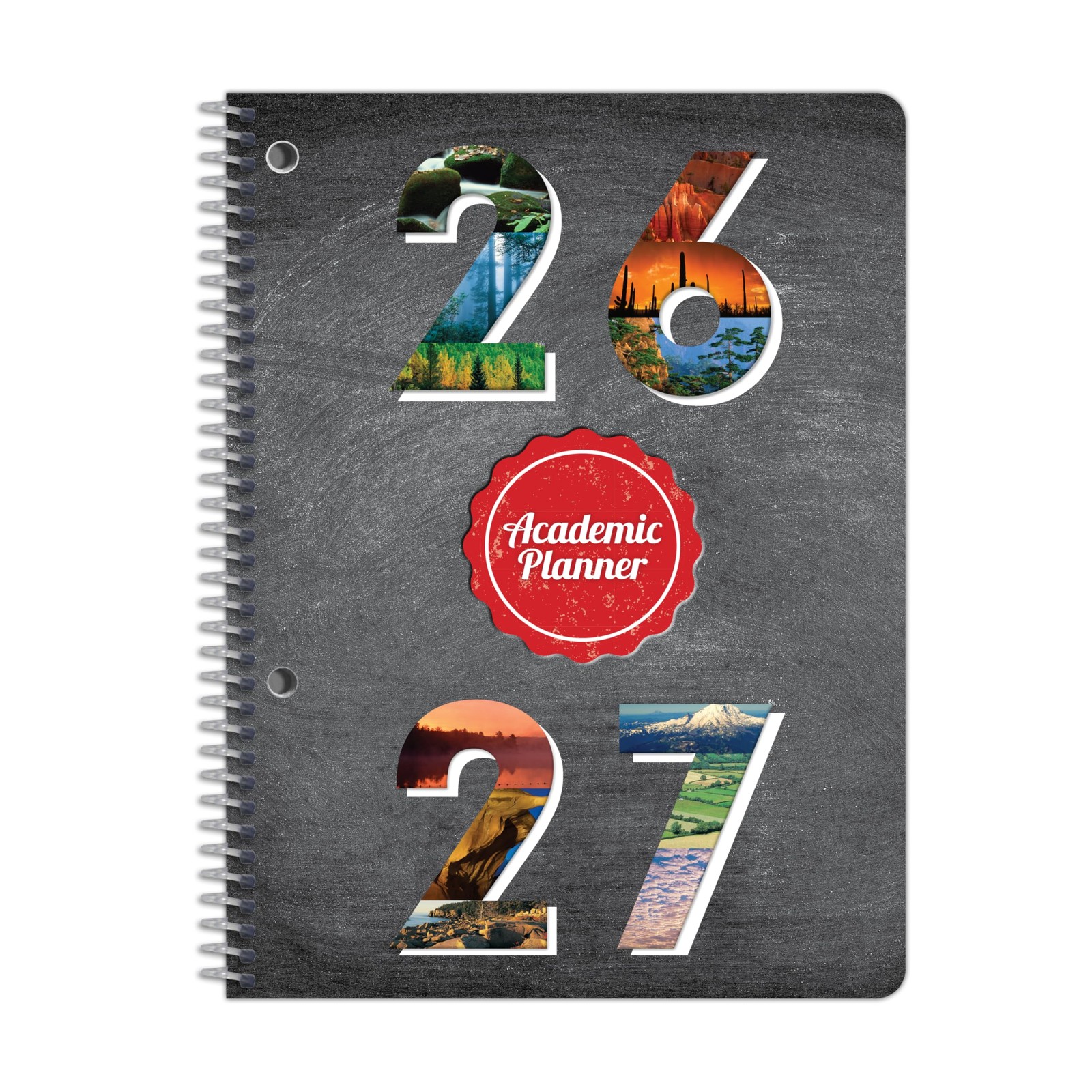 2026 Middle & High School Weekly Planner with Medium (6.625″ x 9″), Grey
