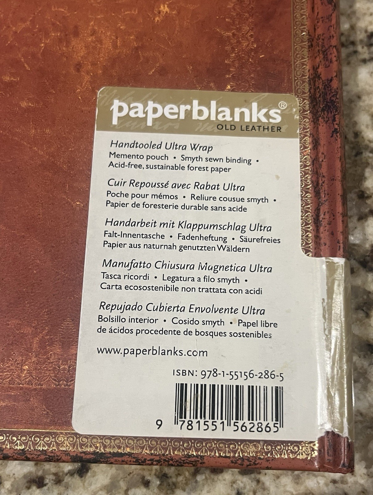 Rare Paperblanks Hand‑Tooled Old Leather Lined Journal | 144 Pages, Hardcover