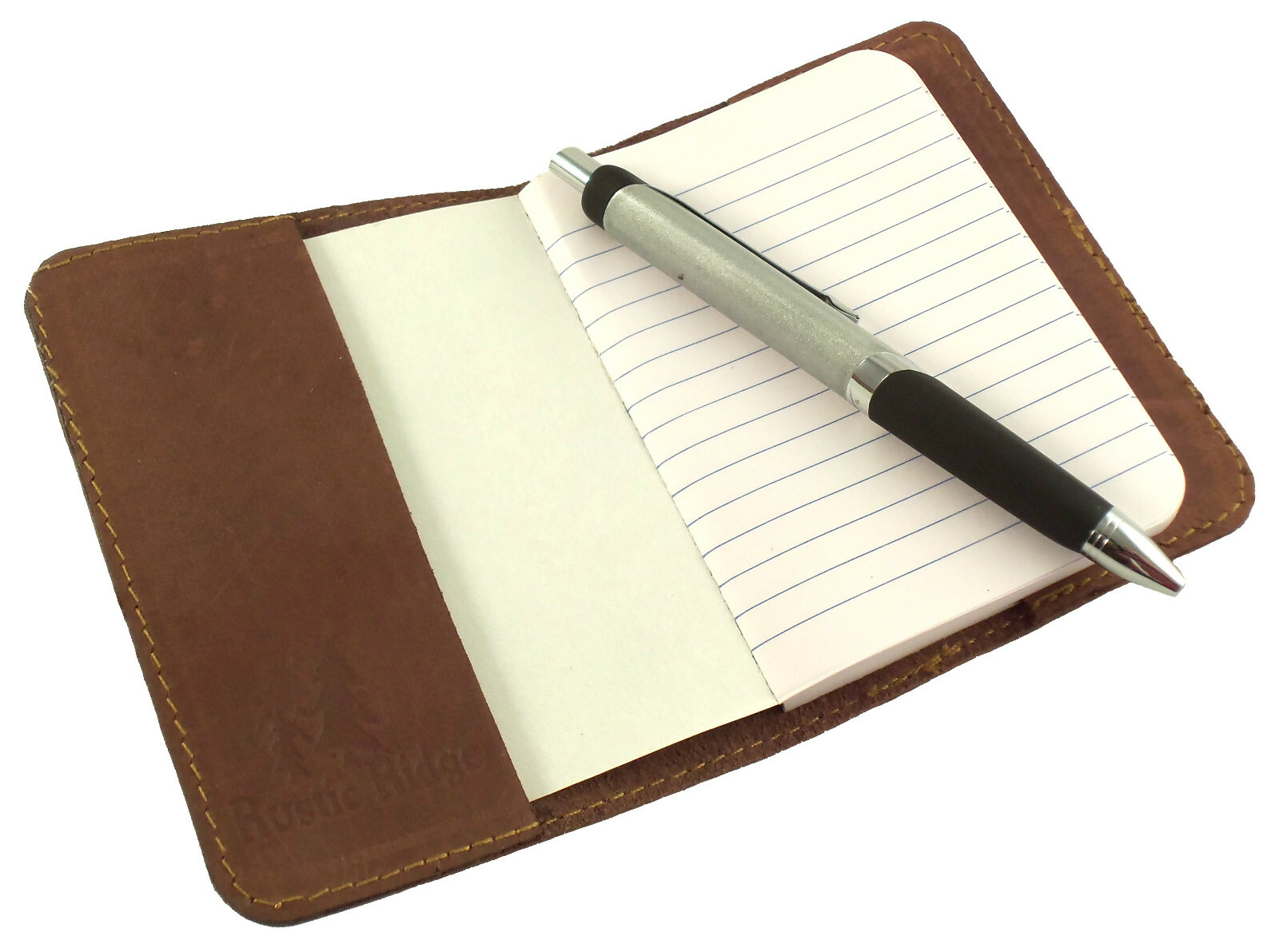 Pocket Notebook Refillable Leather Mini Composition Book Cover Notepad Handmade