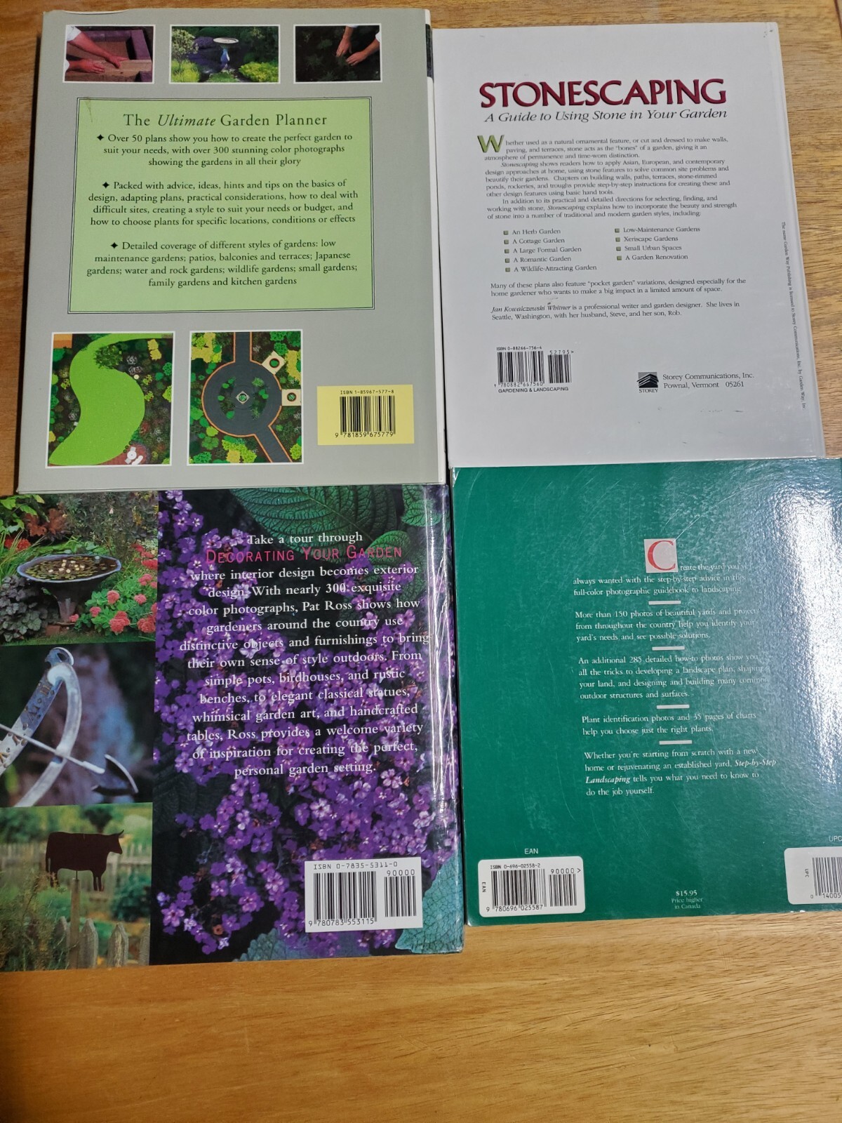 Ultimate Decorating ‘Garden’ Planner, Stonescaping, Landscaping 4 Books Lot A6