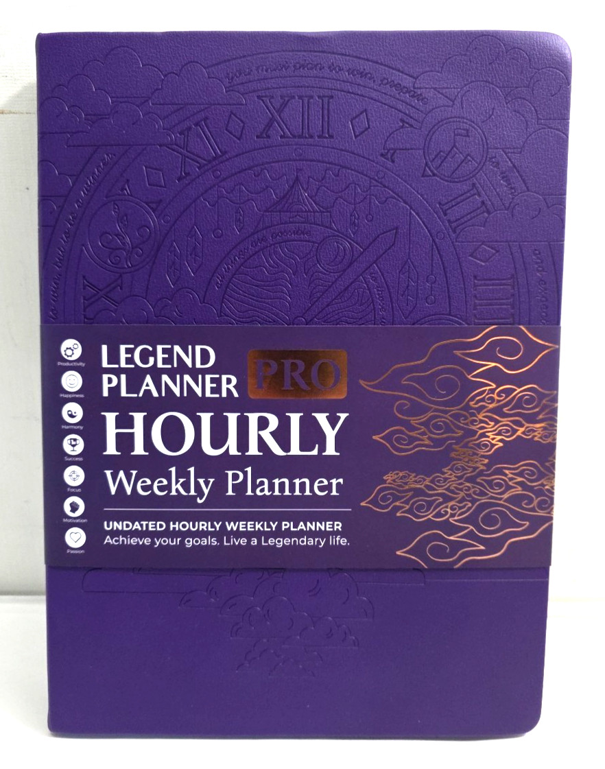 Legend Planner PRO Hourly Schedule Edition – Undated Weekly & Daily Organizer