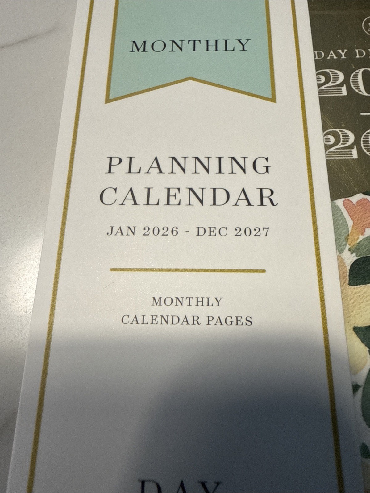 Blue Sky Day Designer 2026 2027 Calendar Planner Monthly Pocket White Floral