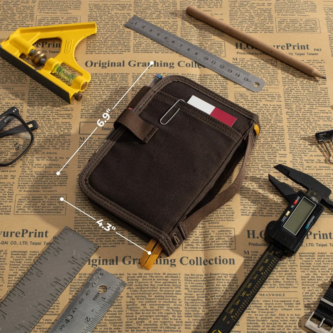 Lochby Mini Field Journal Brown | Water Resistant Wax Canvas Cover