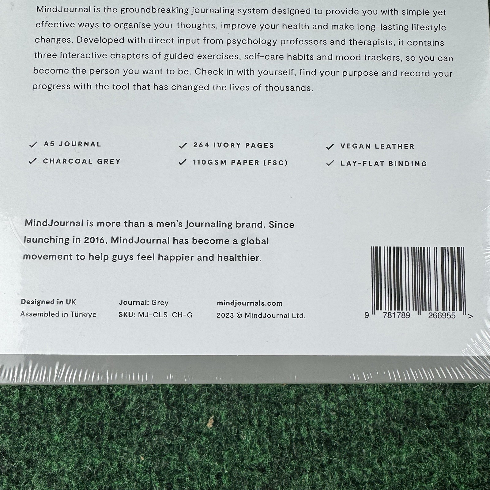 NEW MindJournal Journaling System For Men Grey Gray MIND JOURNAL Notebook Gift