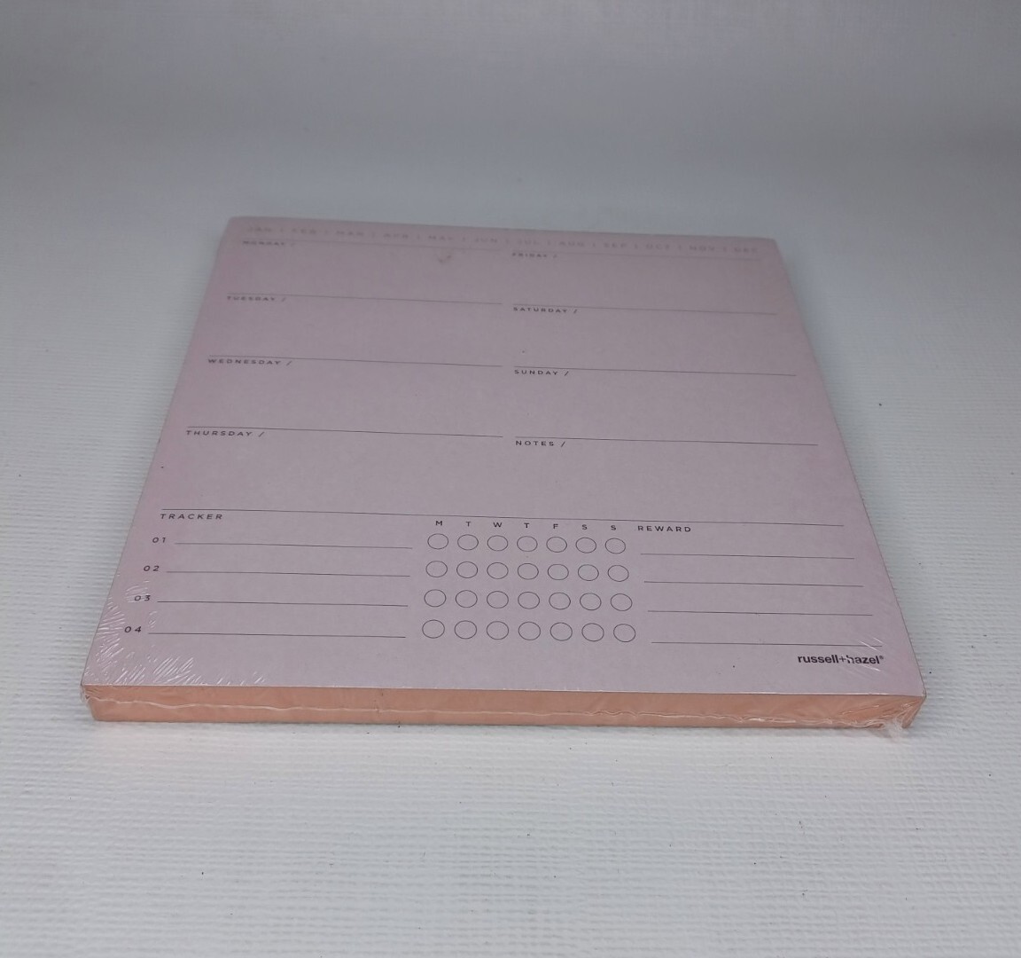 Russell + Hazel 7″ Square Weekly Planning Planner Refill Pad Rose Gold Gilt Edge
