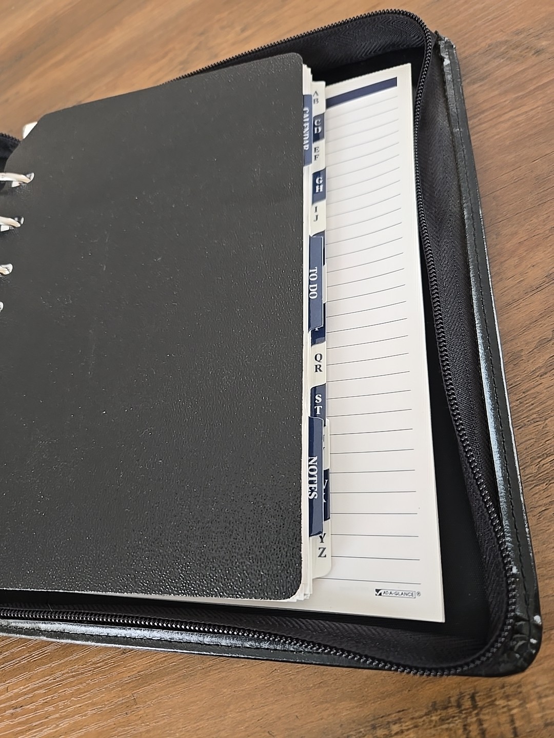 1996 AT-A-GLANCE Organizing System Faux Leather Black NEW (READ) w/Inserts 8X10