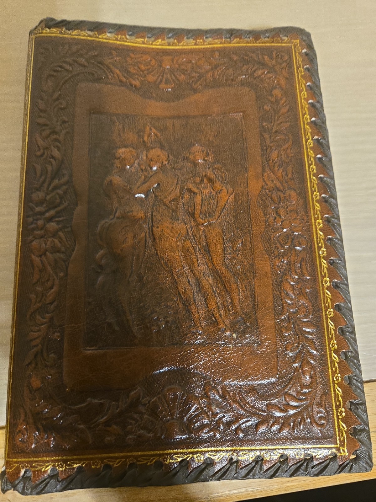 Fiorentina Bonded Leather Journal Handmade in Italy Three Graces Design New