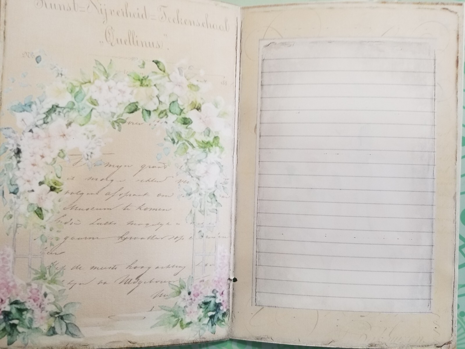 Junk Journal Blank Booklet “I DO” HANDMADE Wedding Cards, Pockets,