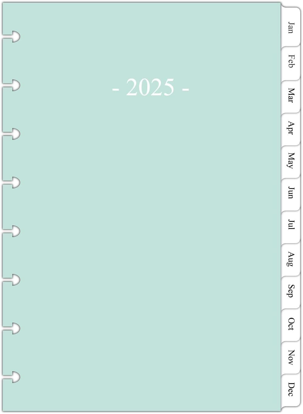 2025 Weekly & Monthly Planner Refill for 8-Discbound Planners, Two Pages per Wee