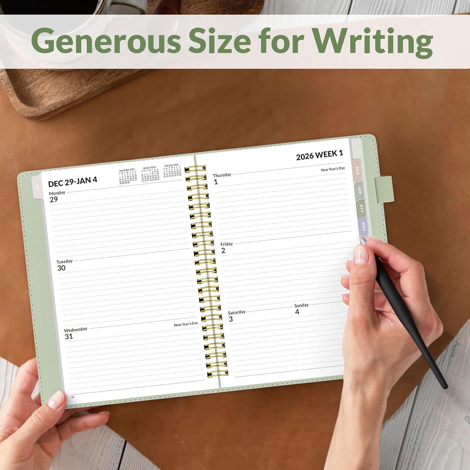 2026 Weekly & Monthly Planner 6.4″X8.5″- 12 Month (January 2026 – December 2026)