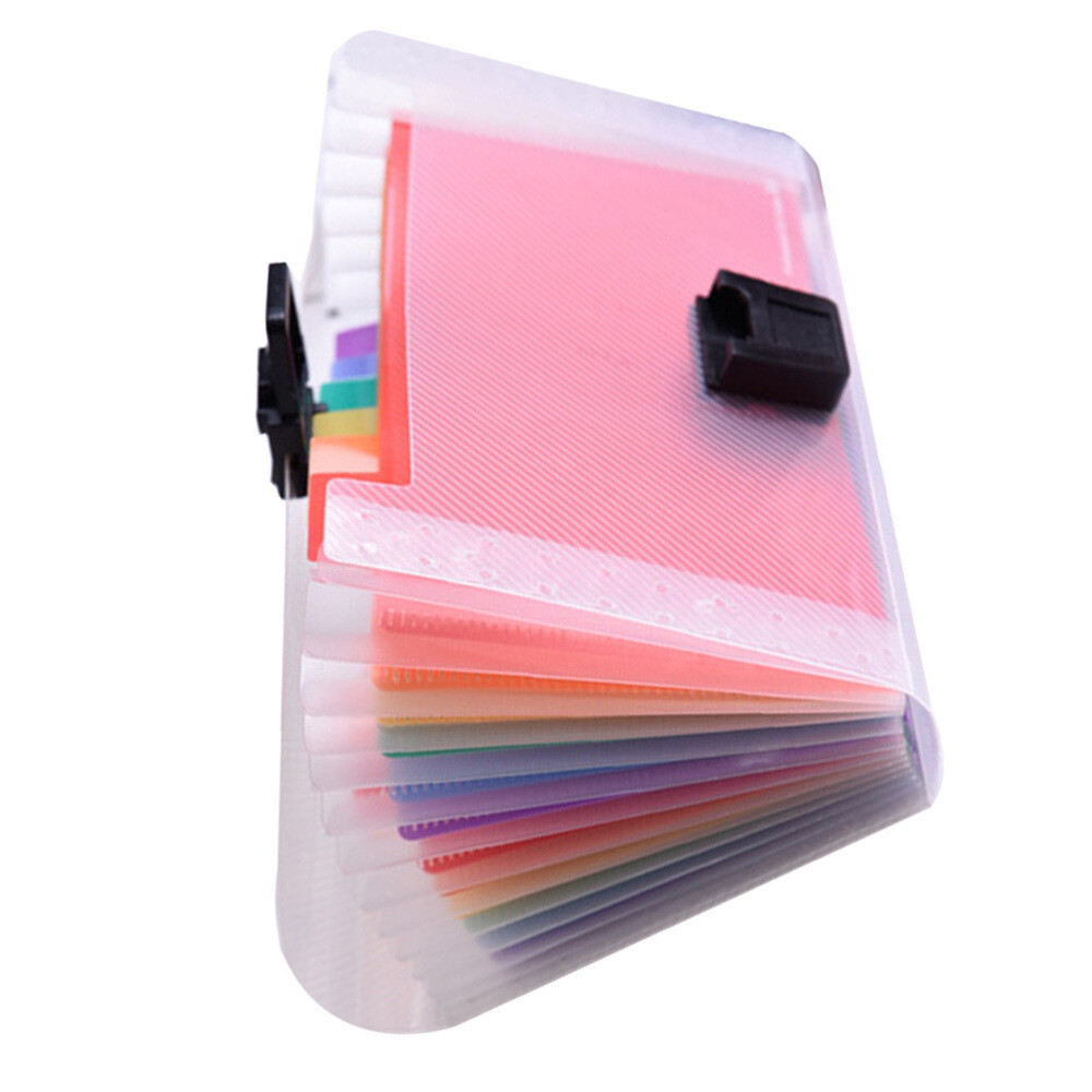 13 Pockets Folders Documents A4 Letter Size File Organizer Expanding Paper Clip