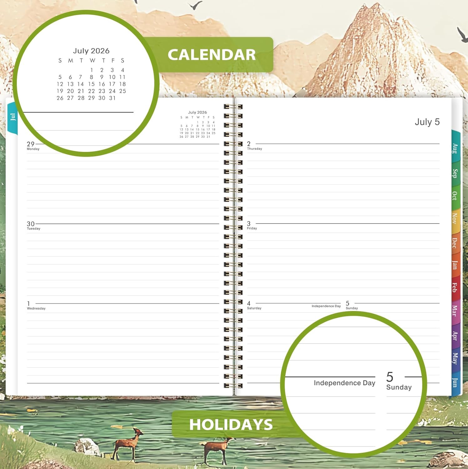 Planner 2026-2027 – Academic Planner 2026-2027 Weekly and Monthly, July 2026 – J