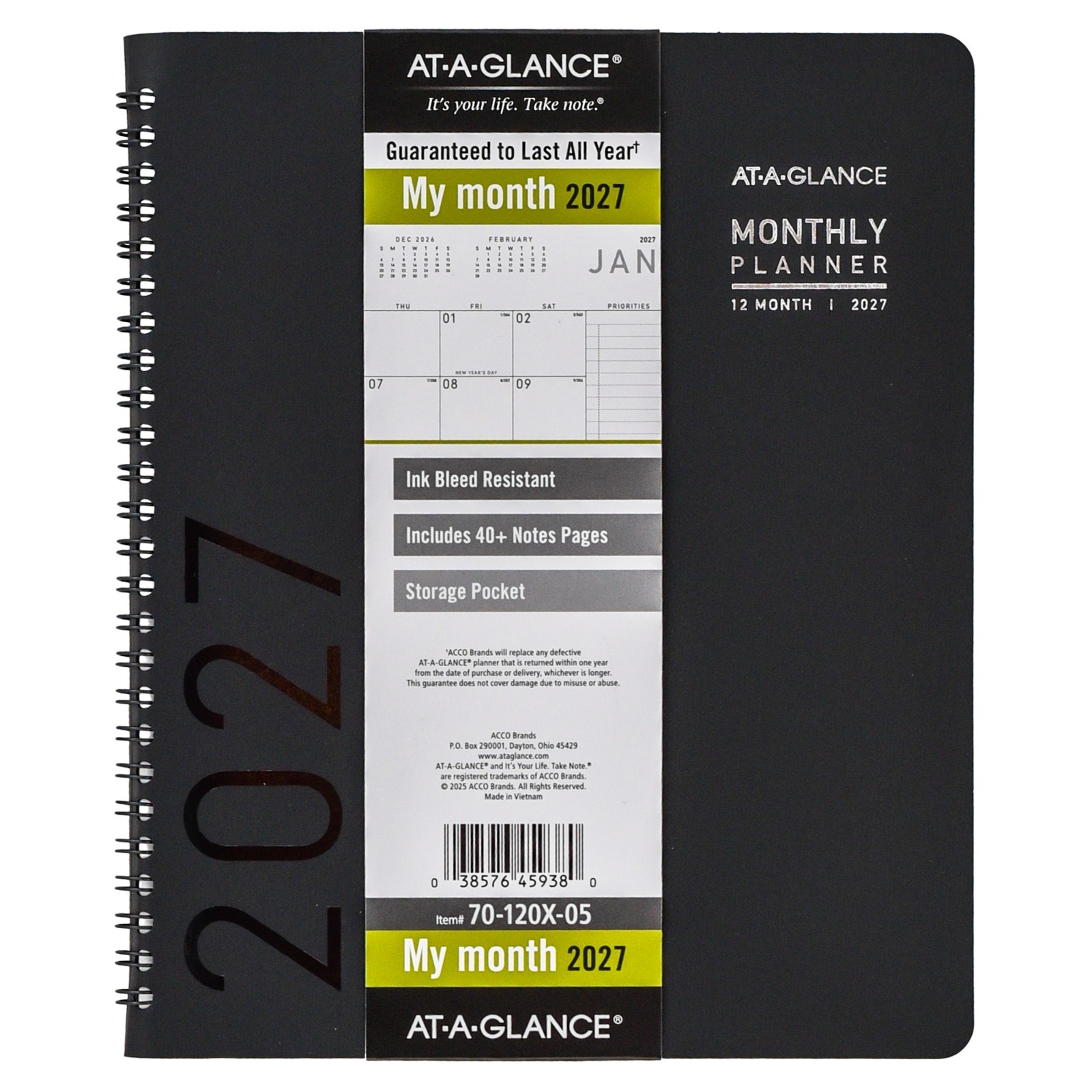 2026 At-A-Glance 70-120X-05 Monthly Planner 7 x 8-3/4″
