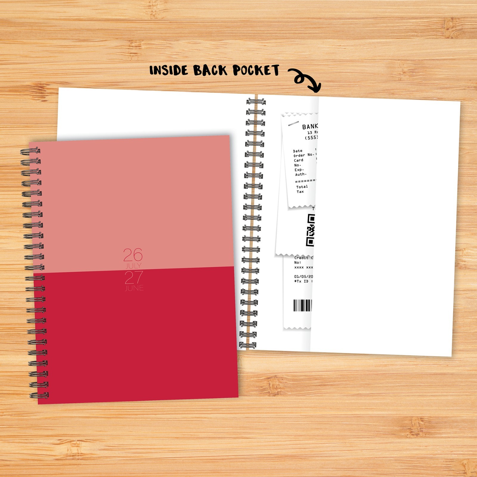 Pink Duotone Academic Year July 2026 – June 2027 6.5″ x 8.5″ Weekly Planner
