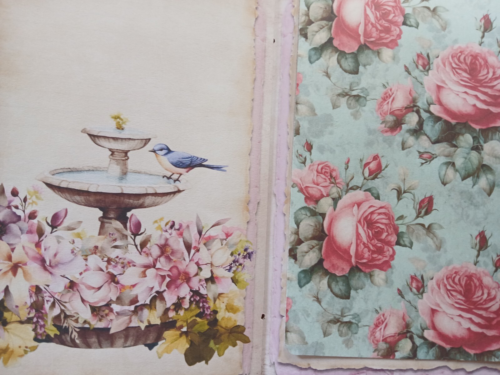Junk Journal Booklet “Faith” Scripture Quotes Florals Ephemera, Cards, Pockets+