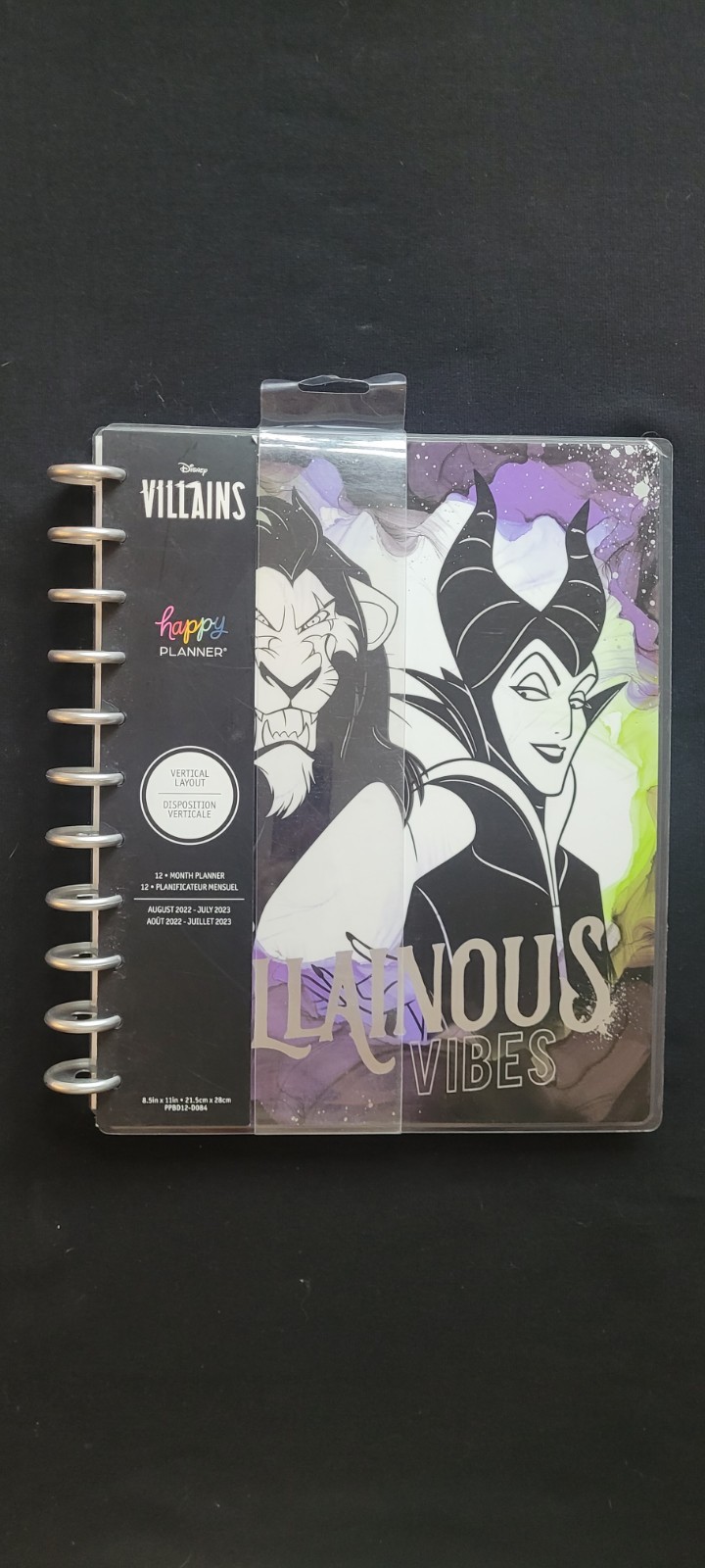 ‘Happy Planner’ DISNEY VILLAINS & MICKEY-12 MONTH CALENDAR @2 OUTDATED
