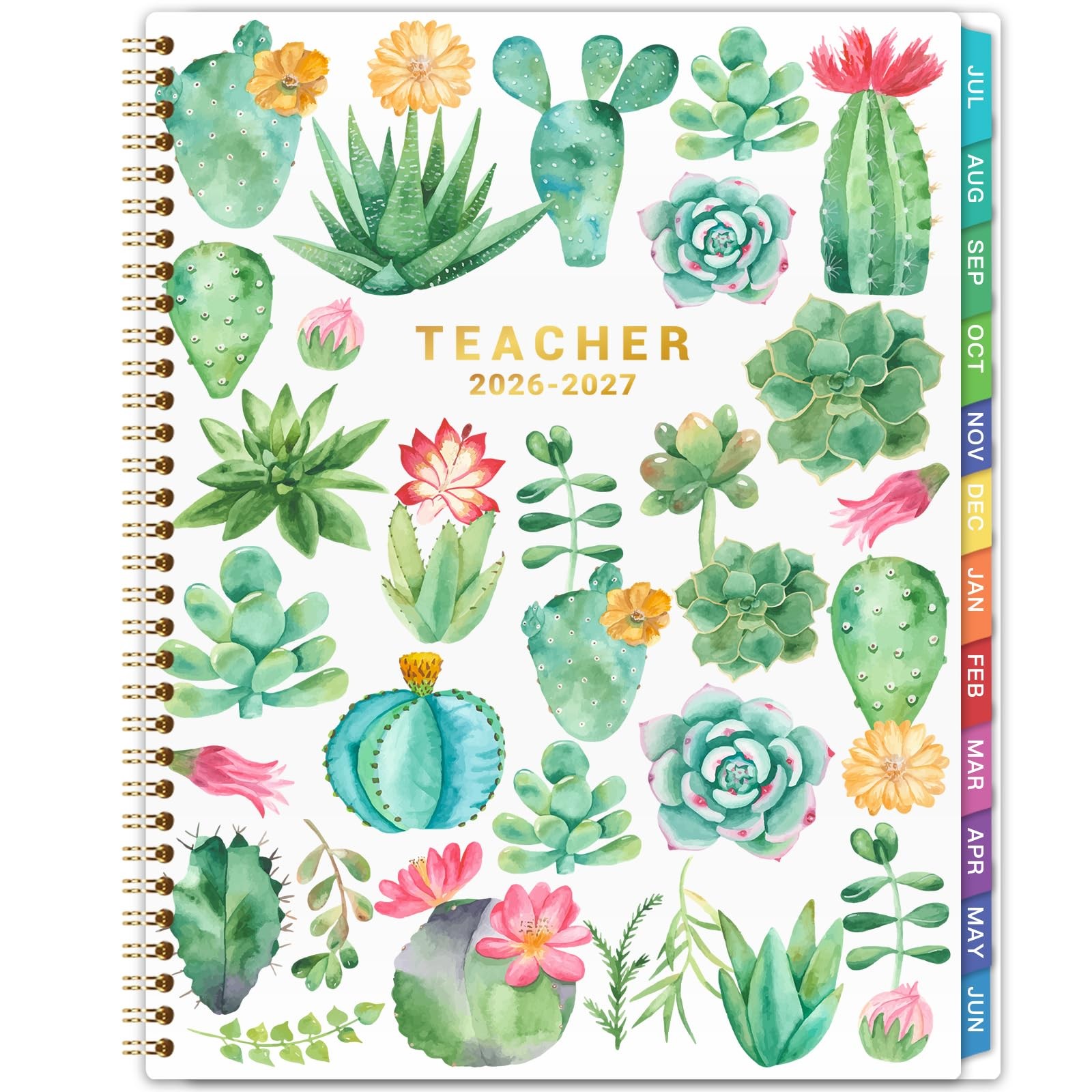 Teacher Lesson Planner 2026-2027, Jul. 2026 – Jun. 2027 8.3″ x 11″