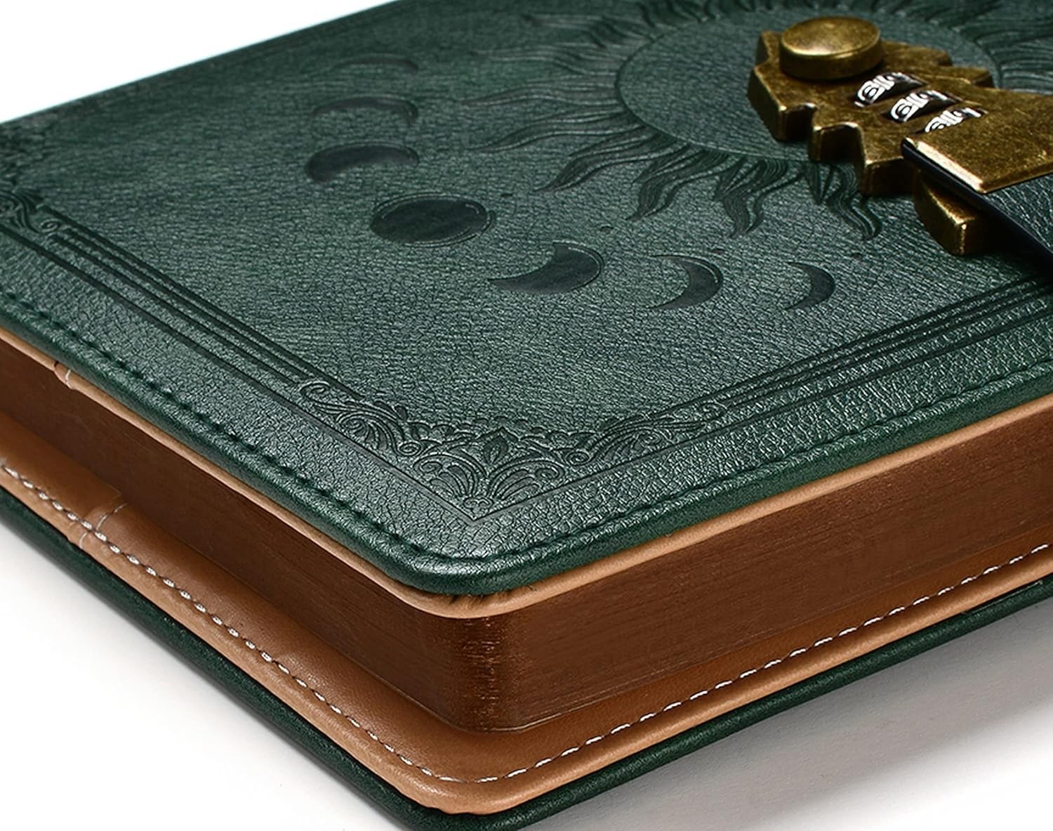 Lock Journal with Pen, A5 240 Pages Diary with Lock, Brown Edge, Refillable, …