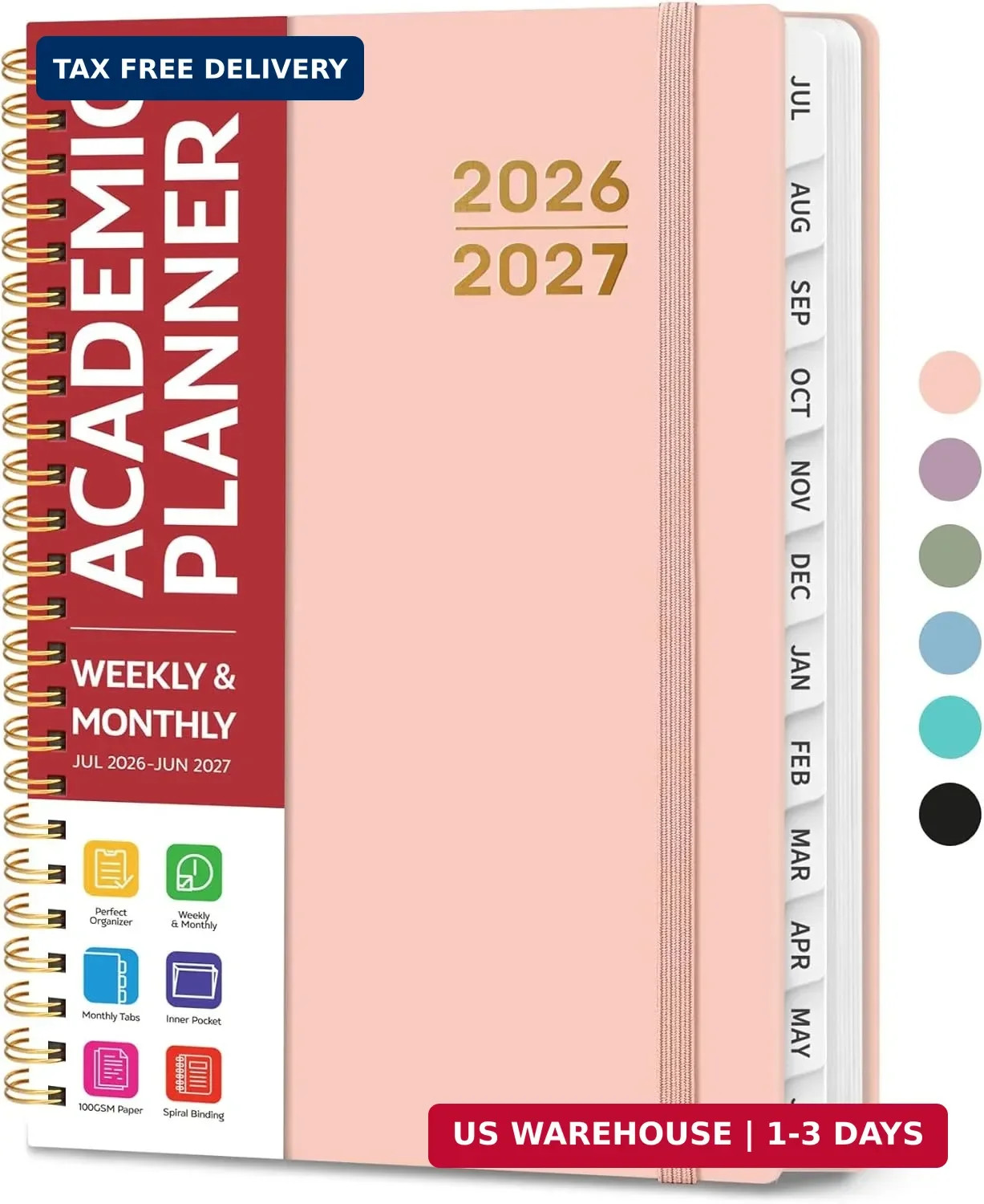 Planner 2026-2027 for Women & Men, Academic Monthly and Weekly Calendar Planner,