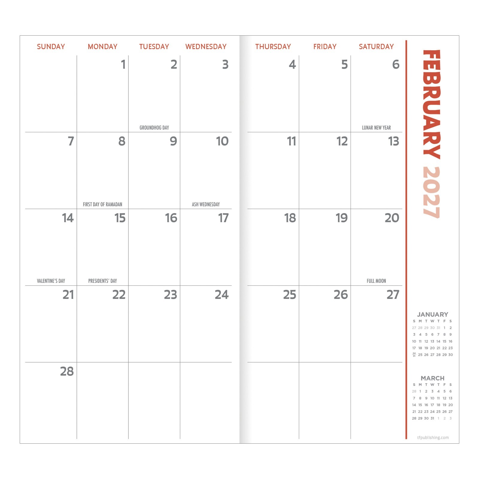 2027-2028 Flag Small Monthly Pocket Planner