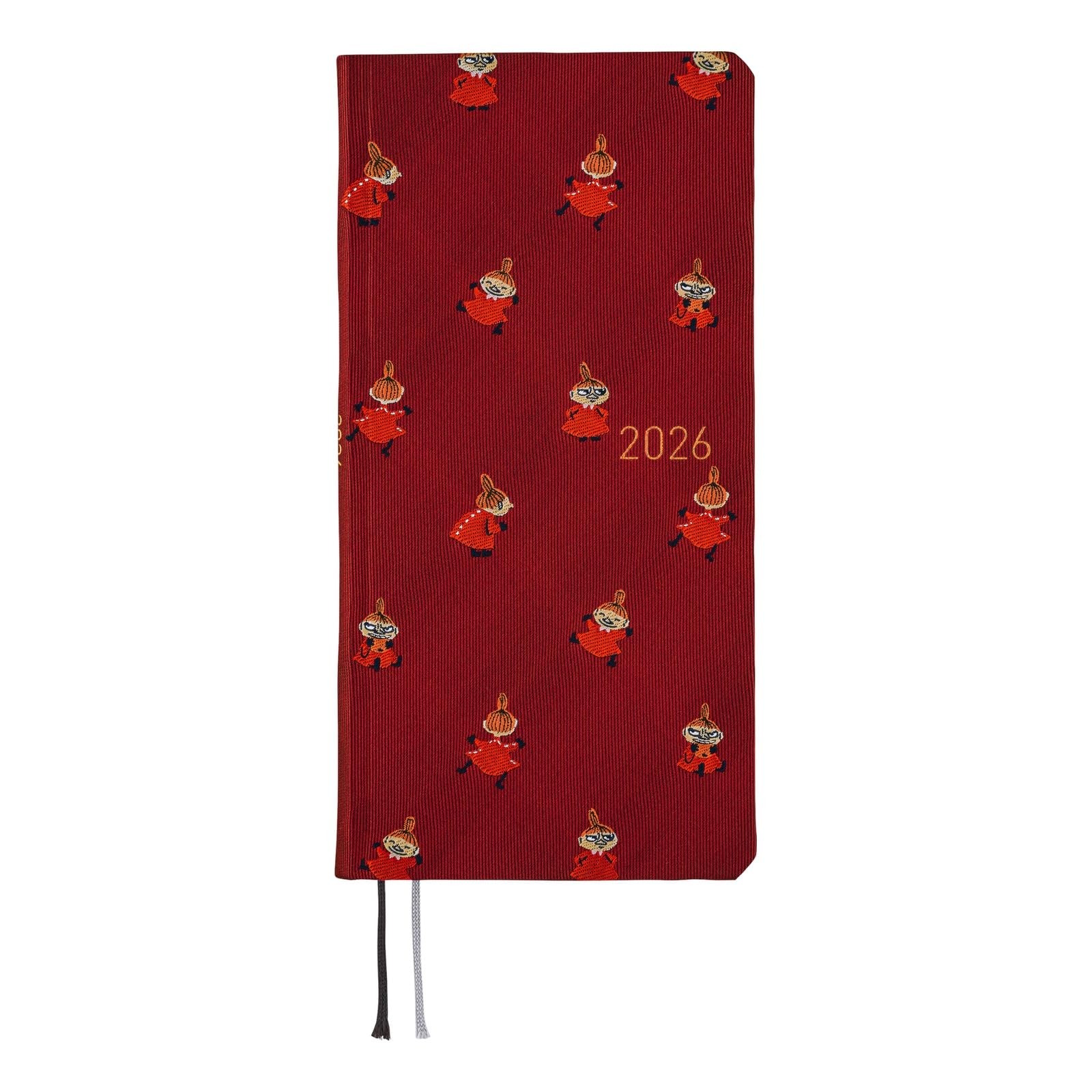 Hobonichi Techo Weeks 2026 April Start Japanese Moomin Little My Tie Fabric Red