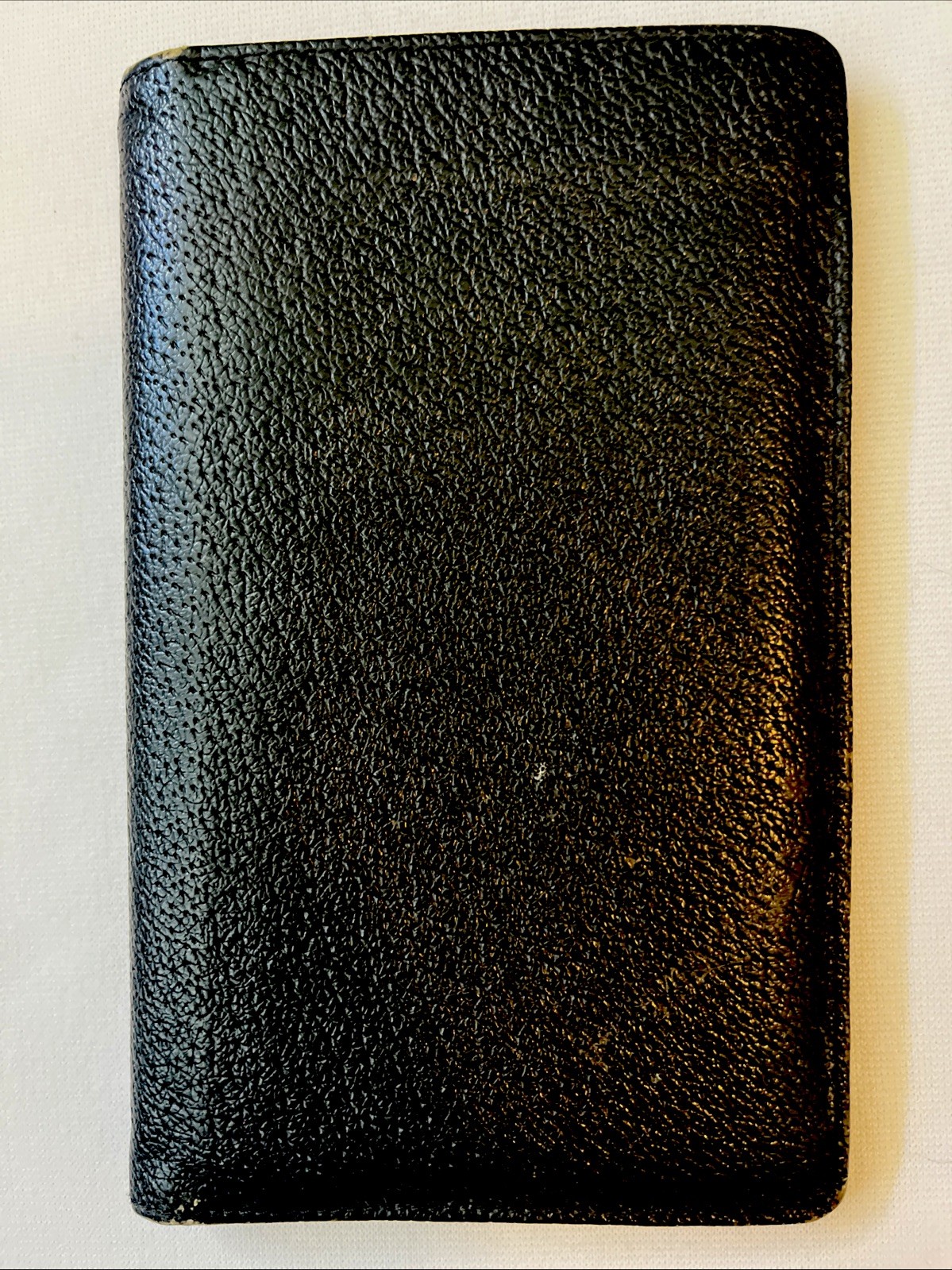 Vtg Pocket Day-Timer Organizer Black Senior Size 7” x 4.6” Pigskin Made In 🇨🇦