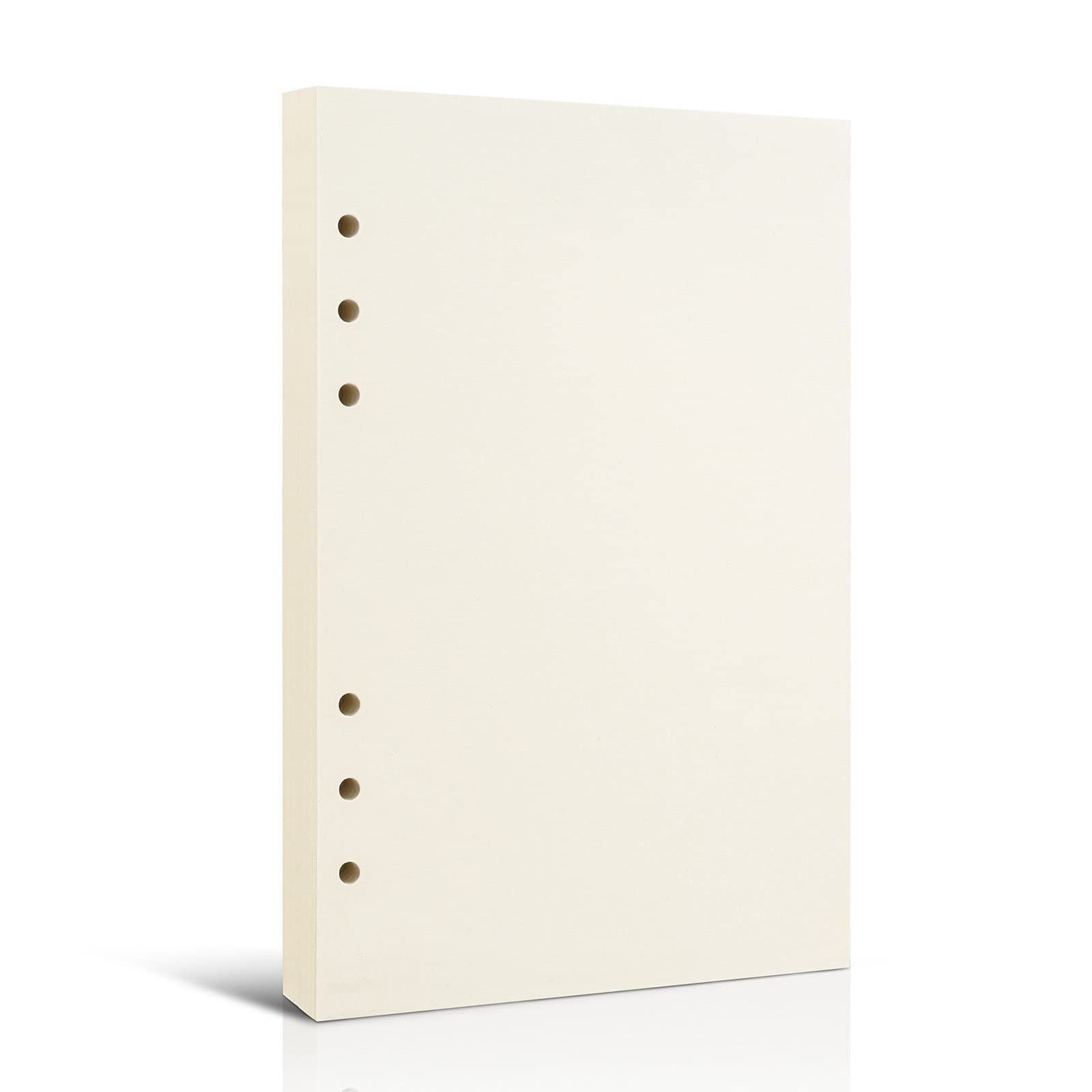 A5 Blank Refill Paper for 6-Ring Binders Planner Traveller Journal White