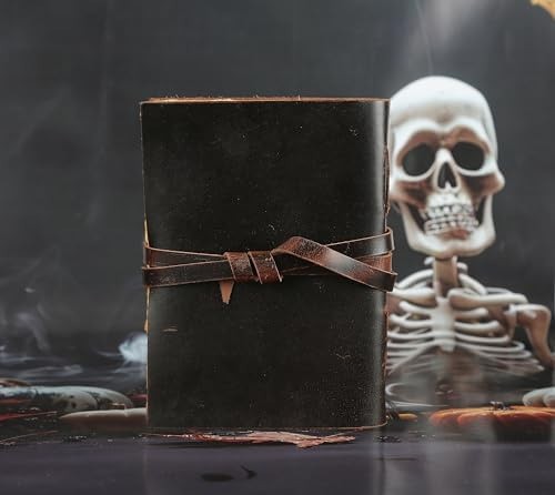 Leather Journal, Beautiful Heart Embossed Journals for Women, Deckle Edge Vin…