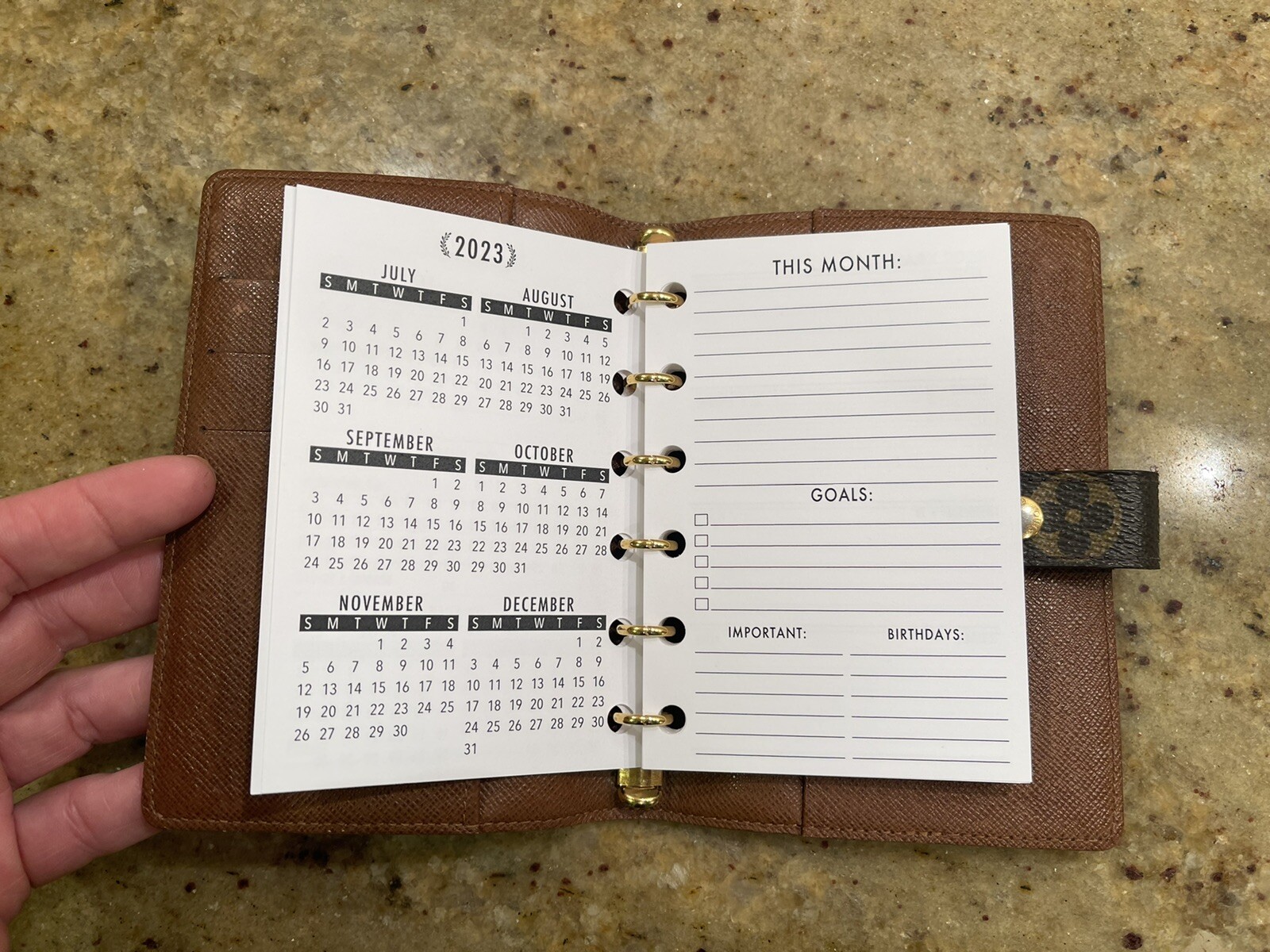 2024 Calendar FITS Louis Vuitton PM Small Agenda: Weekly Organizer+Filler Pages+