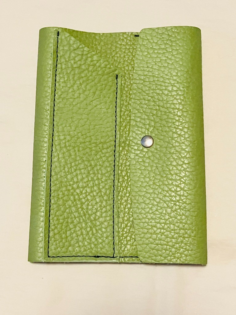 Grifos Italian Leather (Cartatec Brand) Green A6 Notebook Cover With Pen Holder