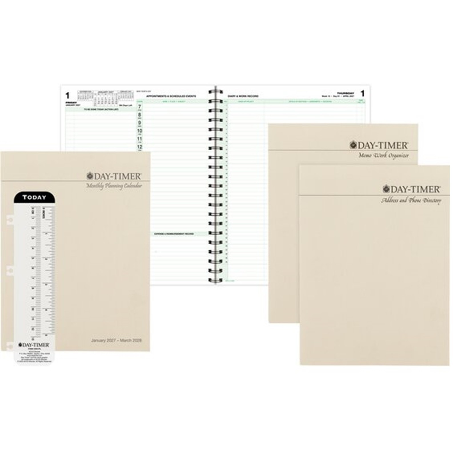 Day-Timer Jan-Dec 2027 Two Page/Day Reference Planner Refill, Notebook, 8.5×11