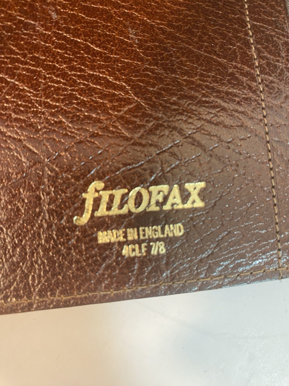 Vtg FILOFAX 4CLF 7/8 Winchester Brown Leather Organizer 6 Ring Binder