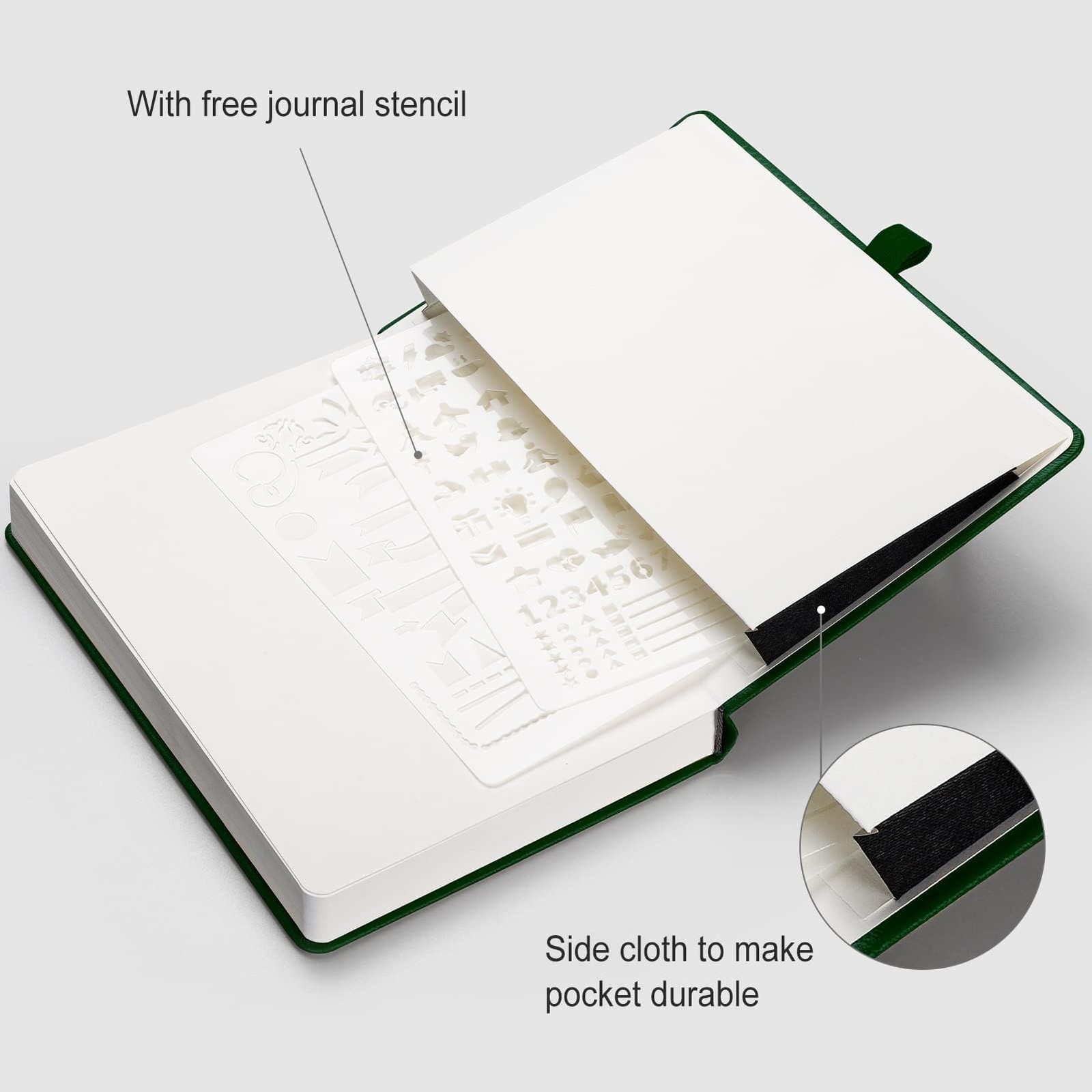 AHGXG Dotted Journal – 320 Numbered Pages Dot Grid Notebook A5-Dotted, Green