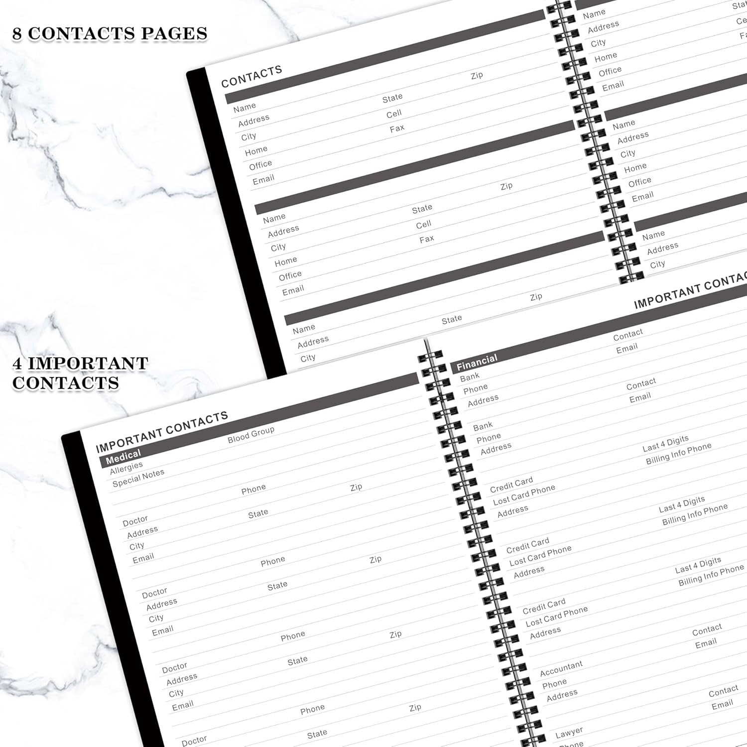 2027-2028 Monthly Planner – 2 Year Planner 2027-2028, JAN 2027 – DEC 2028, 9″…