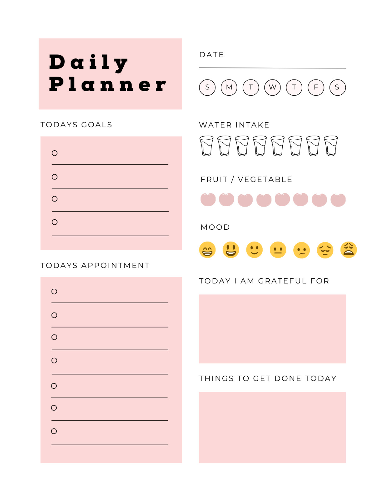 Digital Printable Planner Mental Health Bundle