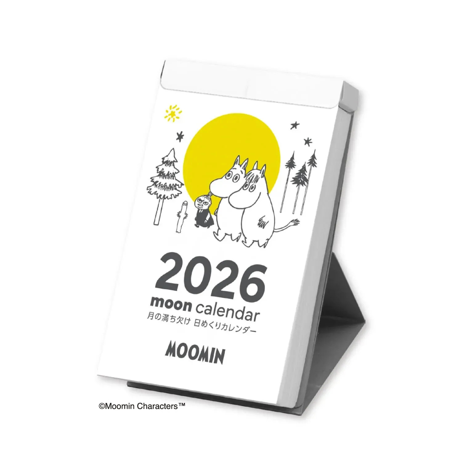 Japan NEW 2026 Moomin Phase Calendar NK4460 Daily Tear-off 370 Pages