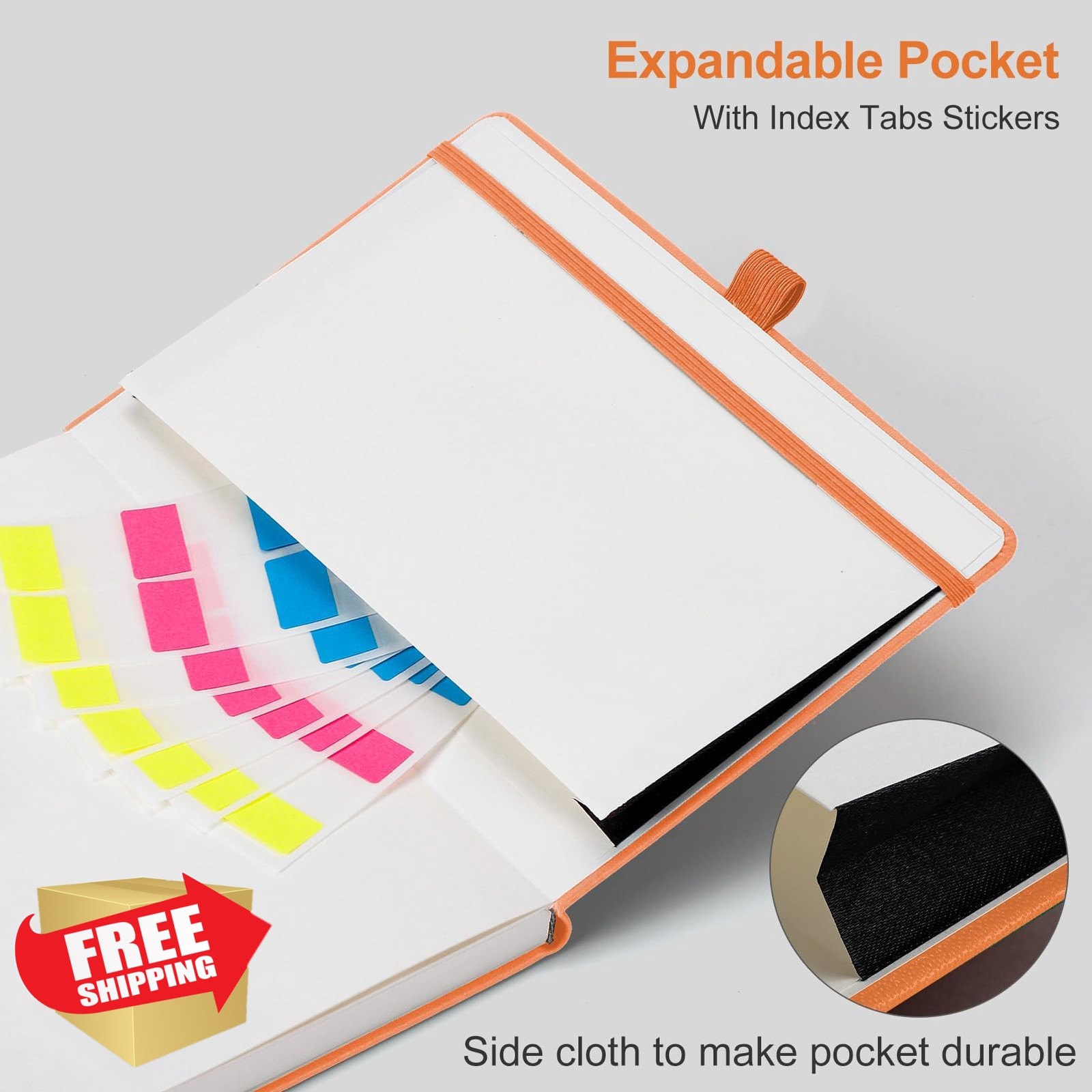 AHGXG Orange Grid A5 Notebook 5.7×8.3