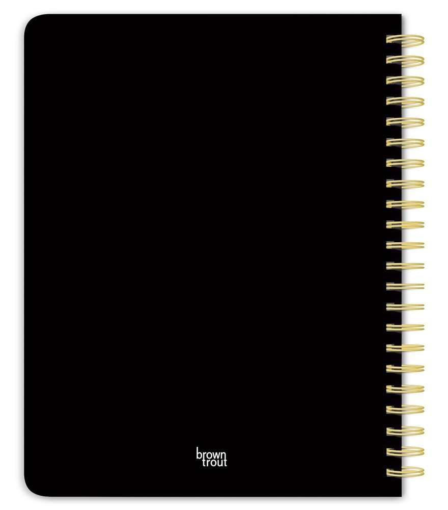 Black Solid | 2026 6×7.75 Inch Weekly Desk Planner | Foil Stamped Cover