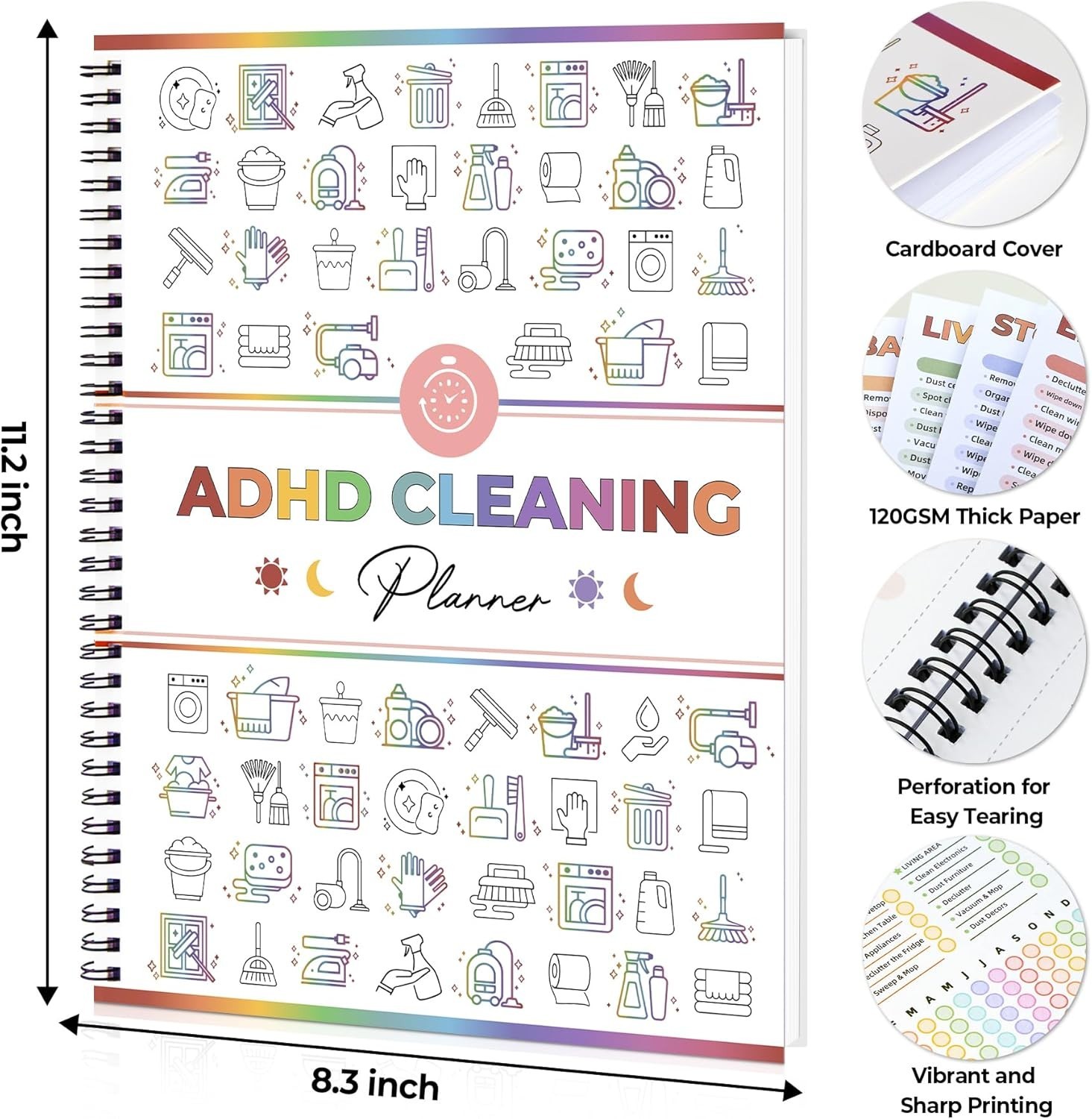 Adhd Cleaning Planner – Reusable Adhd Cleaning and Organizing Planners Adhd C…