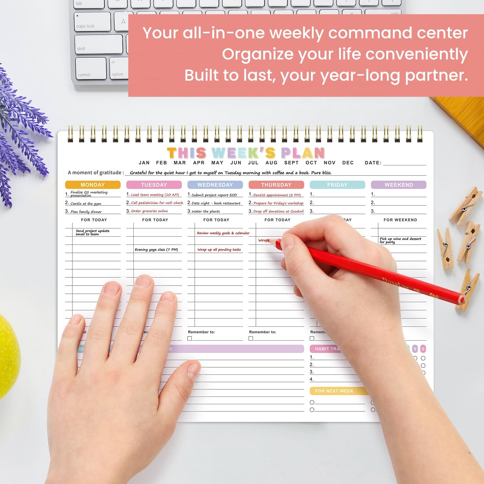 Weekly To Do List Notepad – Weekly Planner Notepad With 52 Undated Sheets