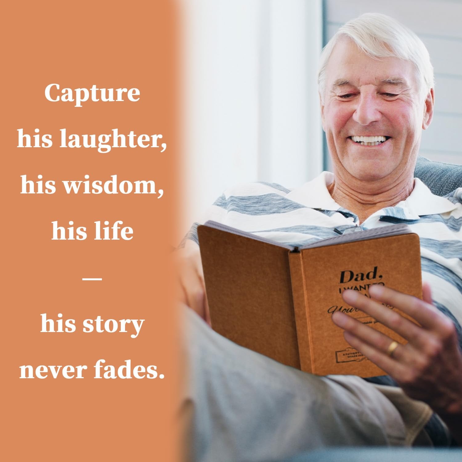 Dad, I Want to Hear Your Life Story Journal, 5.75″ x 8.25″, A Father’s Brown