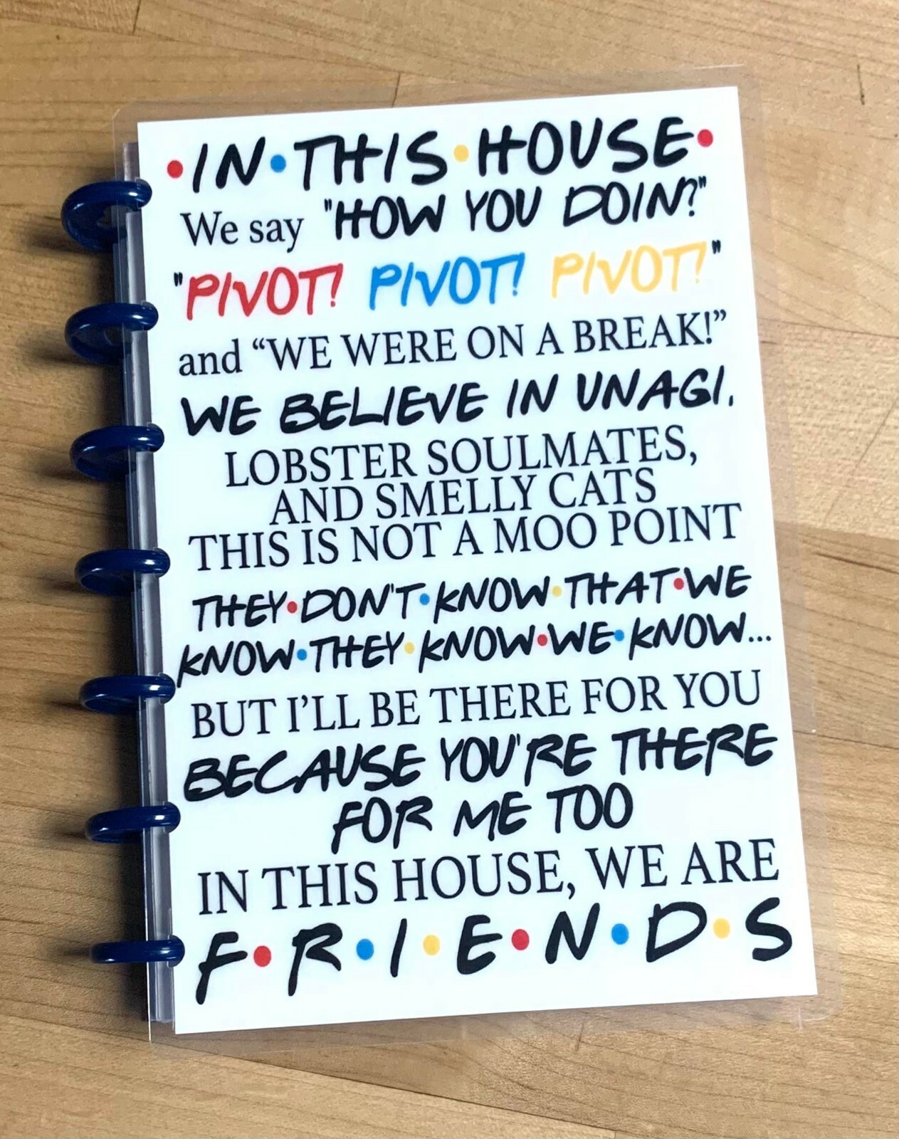 Friends In This House *Pivot* Front/Back Cover Set 4 use w/ MINI HAPPY Planner-