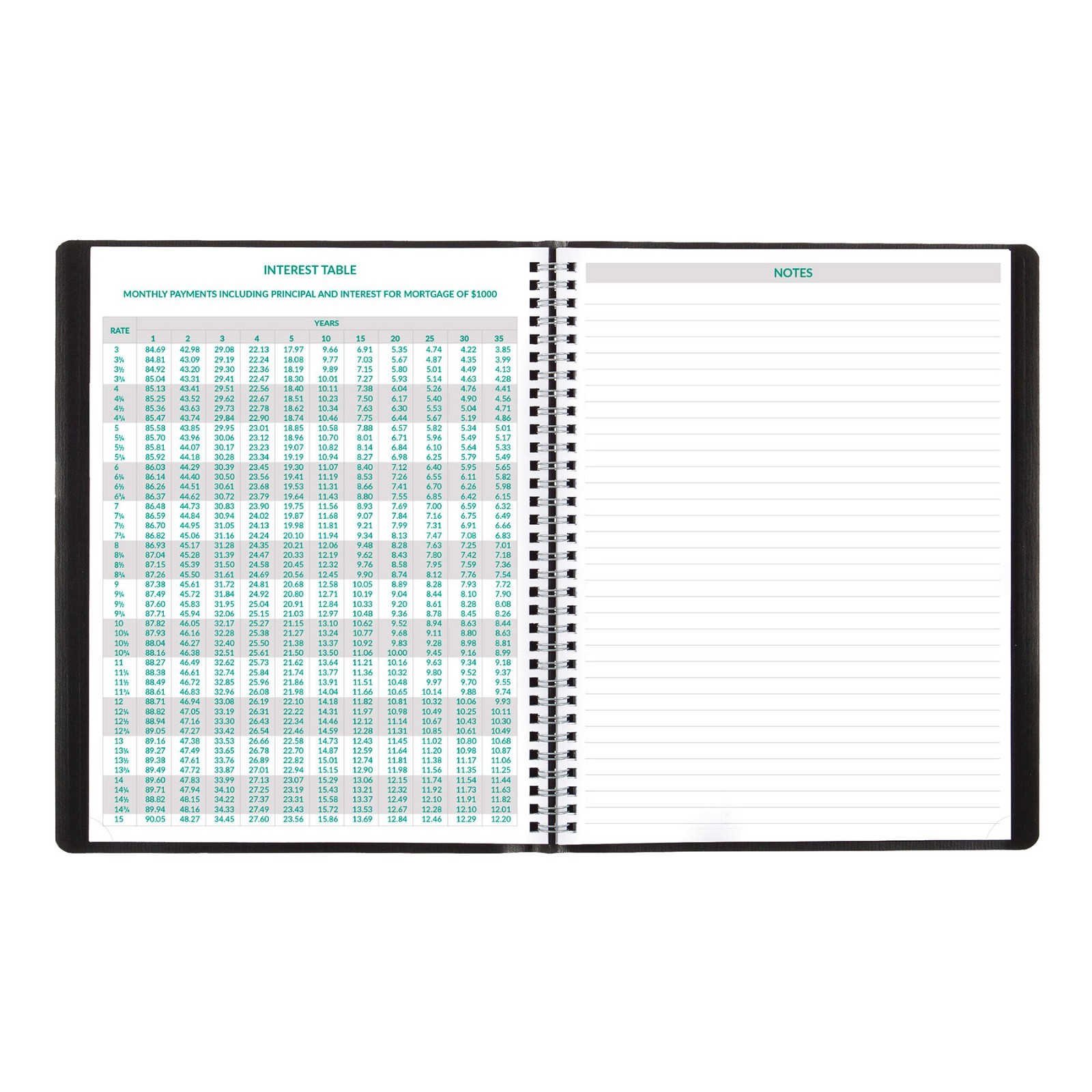 2025 Brownline EcoLogix CB425W.BLK Weekly Appointment Book, 8-1/2 x 11″