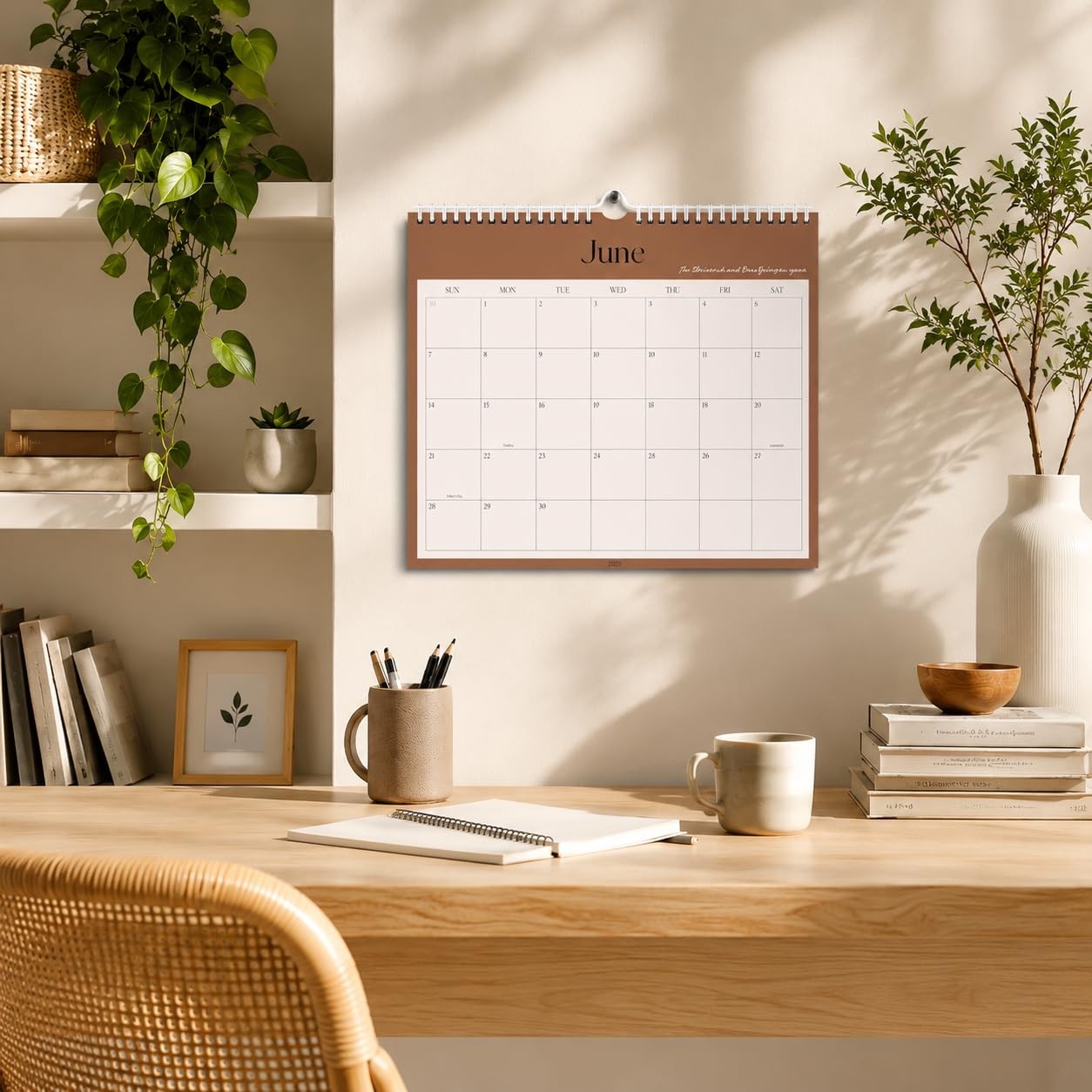 2026-2027 Wall Calendar, 18-Month Monthly Jan 2026-Jun 2027, Green Horizontal