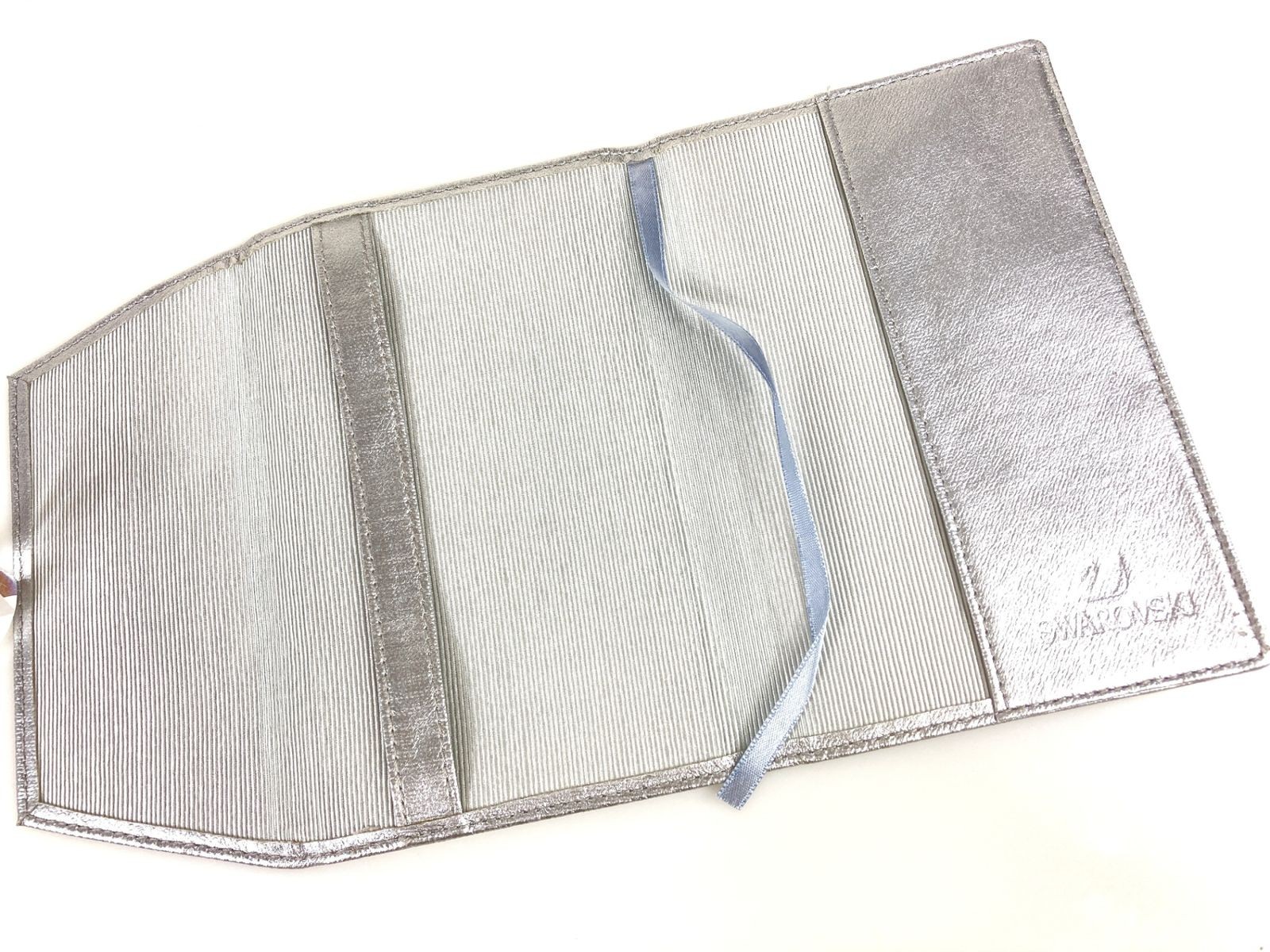 Swarovski Rhinestone PU Leather Notebook Cover Silver Book Sleeve Used