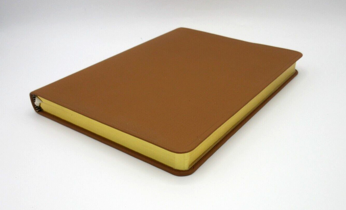 Journal 9″ Leather Softcover Graphic Image 224 UNLINED Pages NEW $105 TAN