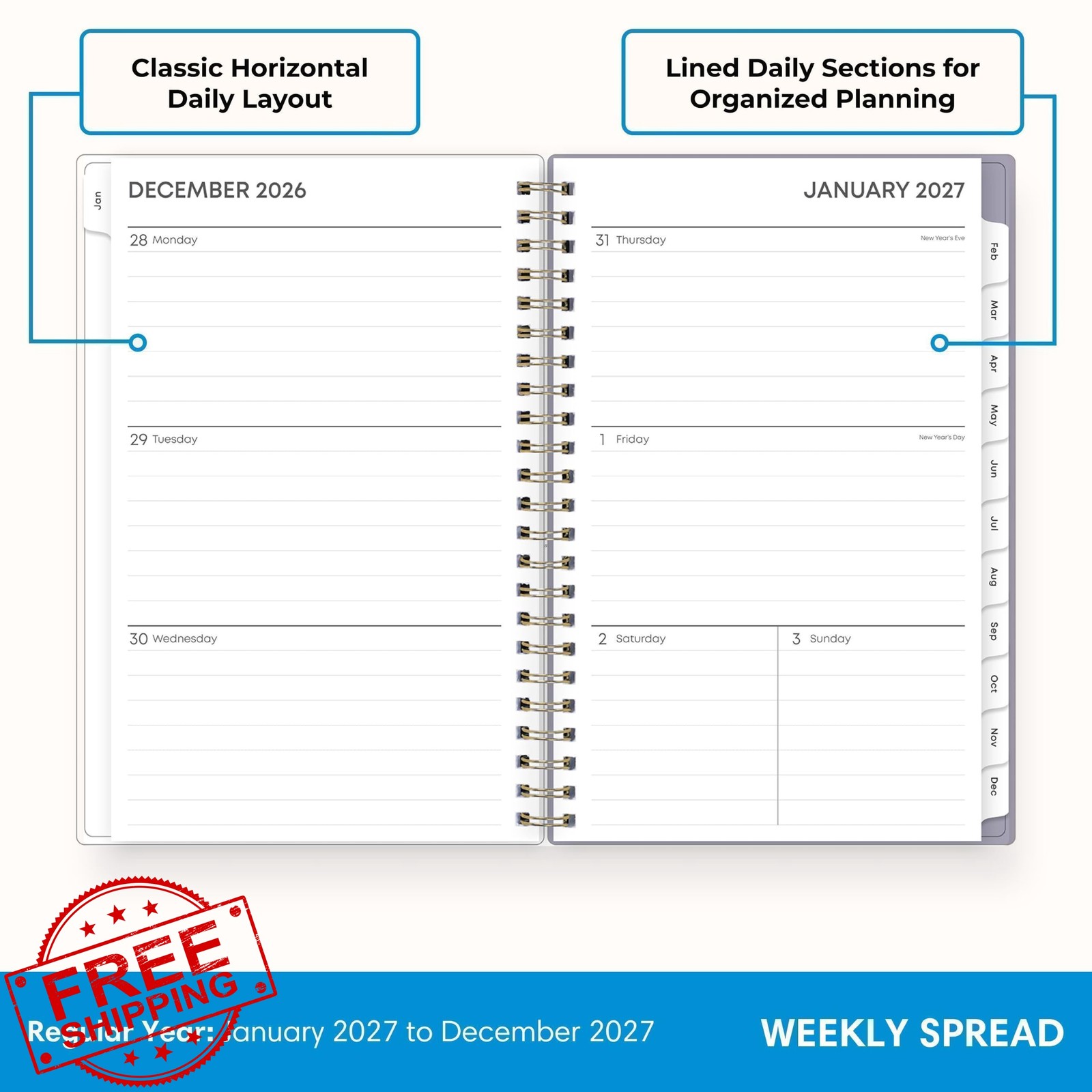Blue Sky 2027 Planner 5″x8″ Tula