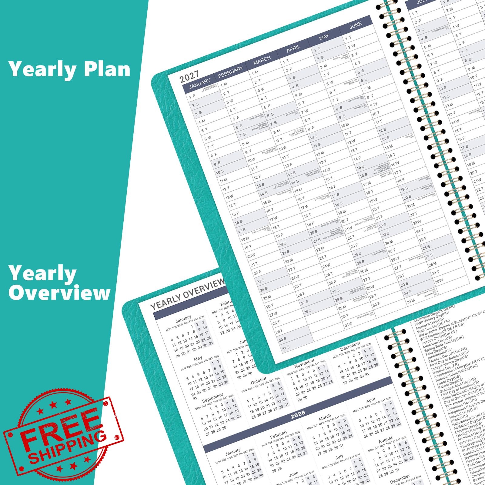 Artfan 2027 Appointment Book Planner Turquoise