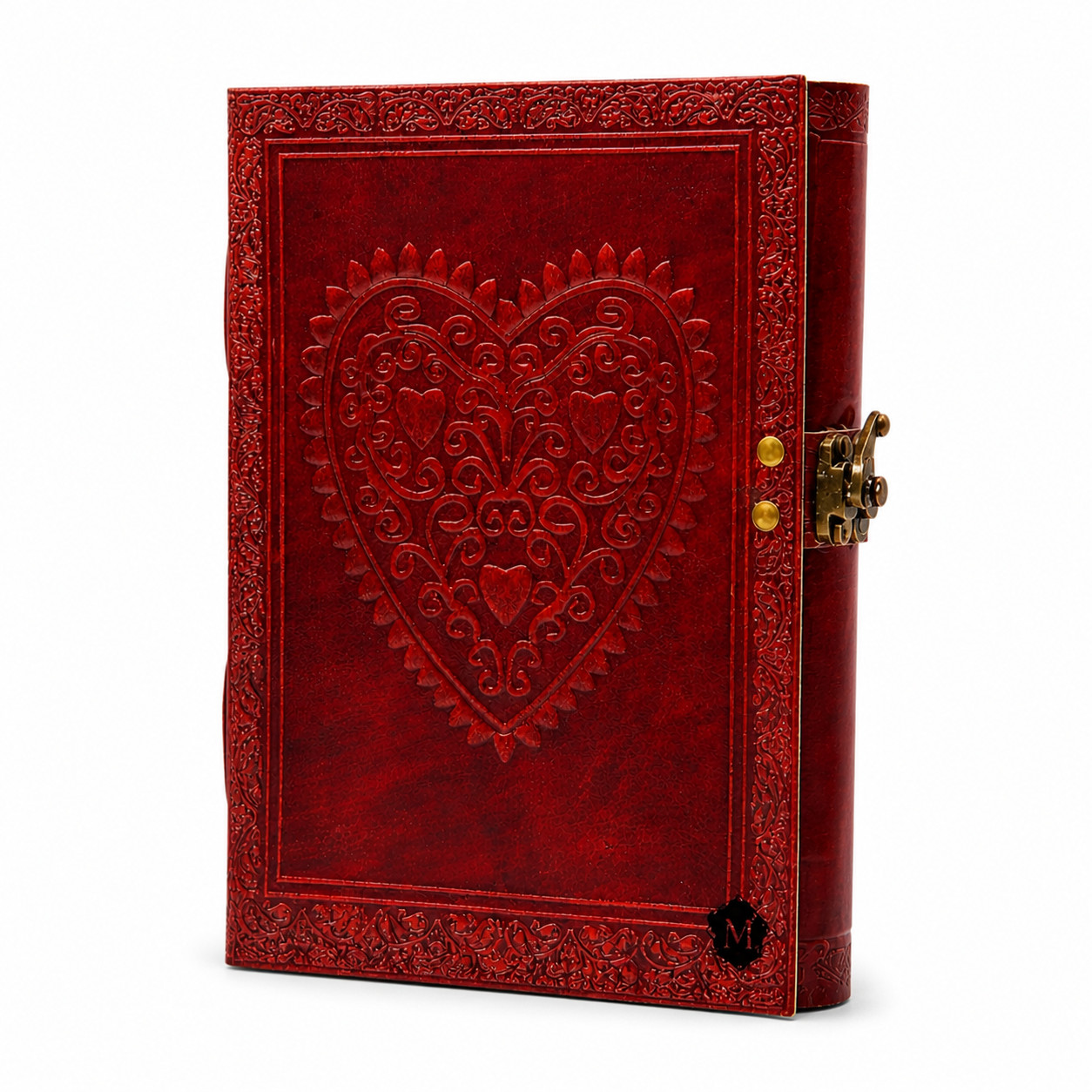 Handmade Leather Rustic Journal Vintage Style 6×8 Unlined Double Lock 200 Pages