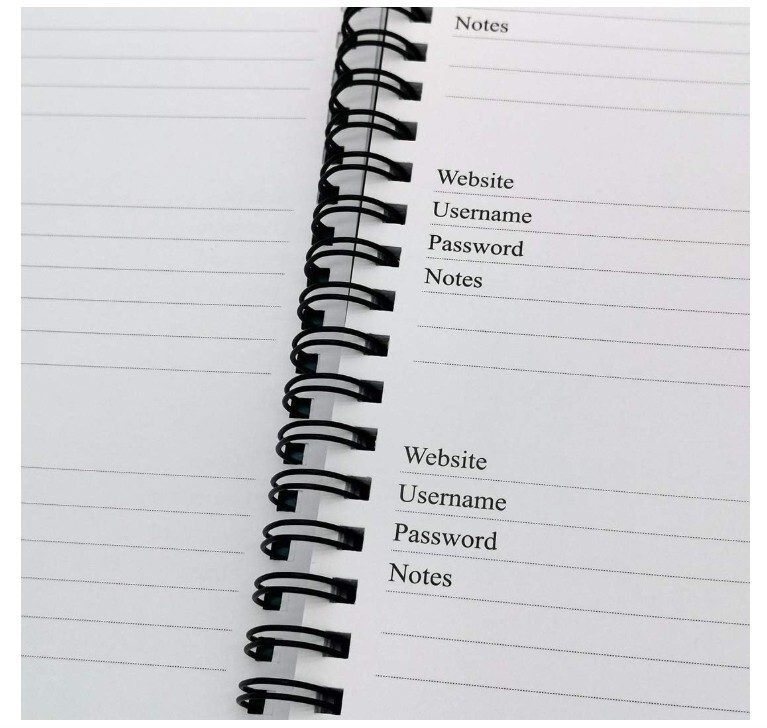 New Nokingo Spiral Password Book with Tabs – 5×7 inch Inch, Black